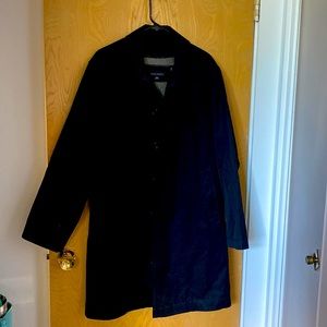 Banana Republic Men’s Black Mac / Macintosh Coat with Wool Liner